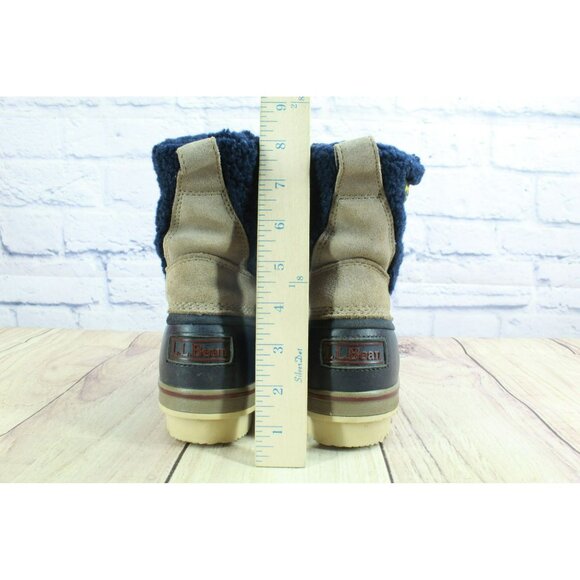LL Bean Blue Suede Rangeley Insulated Ankle Pac Boots Waterproof Size 11 M - Picture 6 of 9